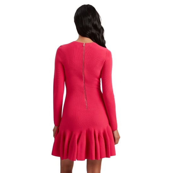Minivestido Fucsia De Manga Larga Con Falda Abatible Loisss De Ted Baker - Image 4