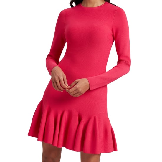 Minivestido Fucsia De Manga Larga Con Falda Abatible Loisss De Ted Baker - Image 5
