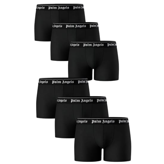 Calzoncillos Bóxer Negros Con Logo Clásico De Palm Angels, Paquete De Seis Unidades - Image 1