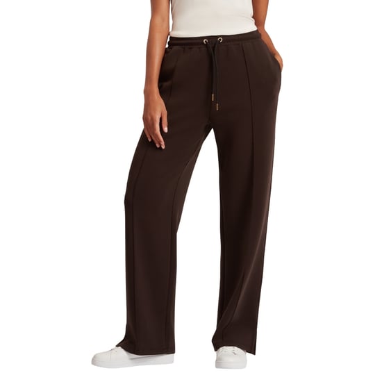 Pantalón Deportivo Ted Baker Nowelll Cupro Con Bajo Dividido, Color Marrón Oscuro - Image 2