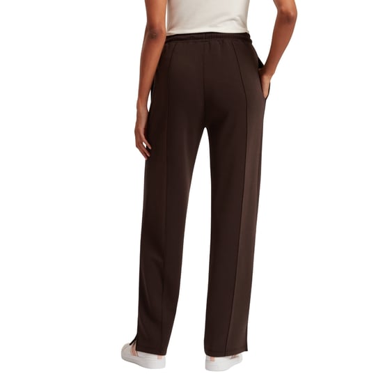 Pantalón Deportivo Ted Baker Nowelll Cupro Con Bajo Dividido, Color Marrón Oscuro - Image 3