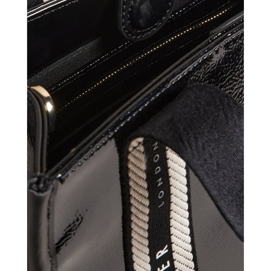 Bolso Pequeño Negro Con Correas De Charol De La Marca Celiane De Ted Baker - Image 5