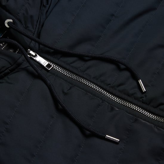 Sudadera Con Capucha Acolchada Negra Con Cremallera Ted Baker Adburys Regular - Image 3