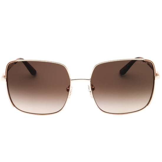 Gafas De Sol Guess Brillantes Color Oro Rosa Con Degradado Marrón - Image 1