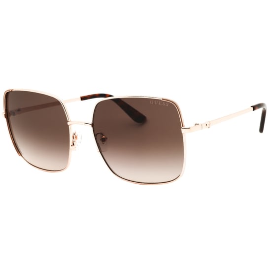 Gafas De Sol Guess Brillantes Color Oro Rosa Con Degradado Marrón - Image 2
