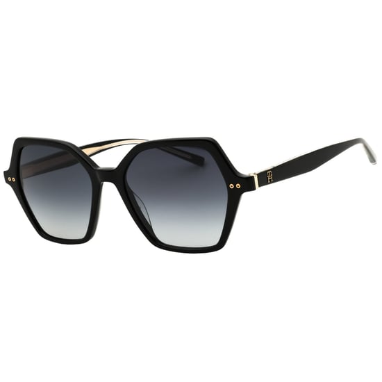 Gafas De Sol Tommy Hilfiger Th 2213/s 0807 9o Negras Brillantes/grises Degradadas Para Mujer - Image 2