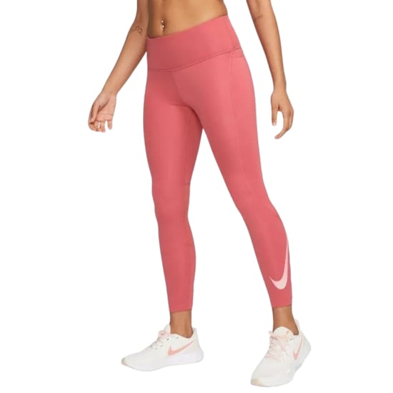 Mallas De Running Nike Dri-fit 7/8 De Tiro Medio, Color Rosa - Image 2