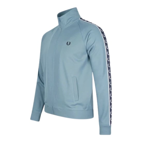 Chaqueta Deportiva Fred Perry Contrast Tape Color Azul Ceniza - Image 2