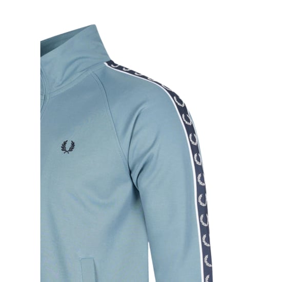 Chaqueta Deportiva Fred Perry Contrast Tape Color Azul Ceniza - Image 3