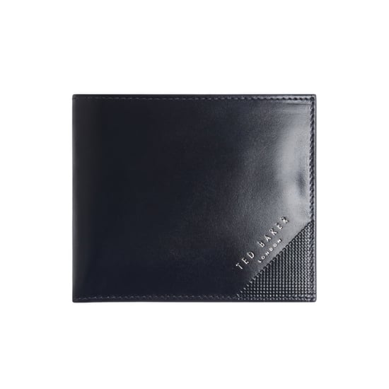 Ted Baker Prugs, Libro Plegable De Cuero Azul Marino Con Esquinas Repujadas - Image 1