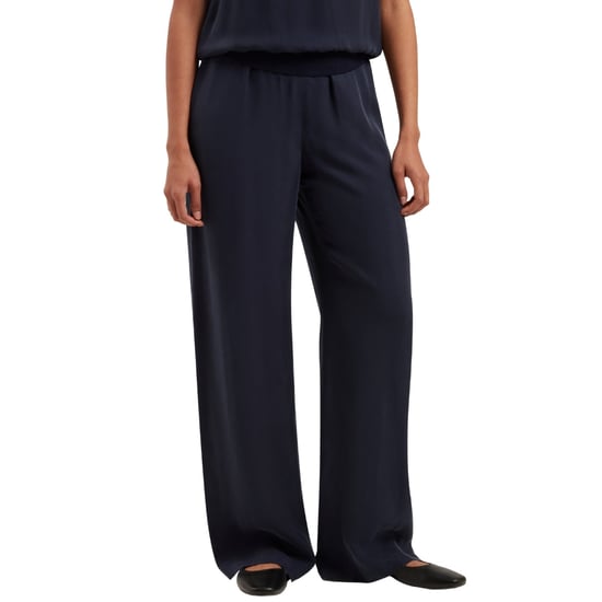 Pantalón De Pierna Ancha Azul Marino Vinca Cupro De Ted Baker - Image 4