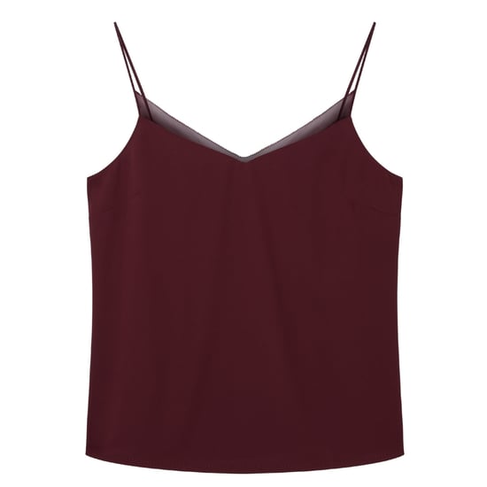 Top Camisero Color Burdeos Con Inserciones De Gasa Lulea De Ted Baker - Image 1