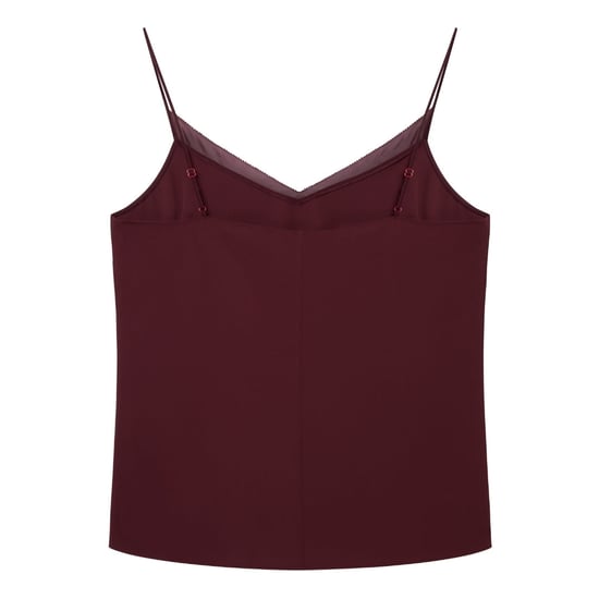Top Camisero Color Burdeos Con Inserciones De Gasa Lulea De Ted Baker - Image 2