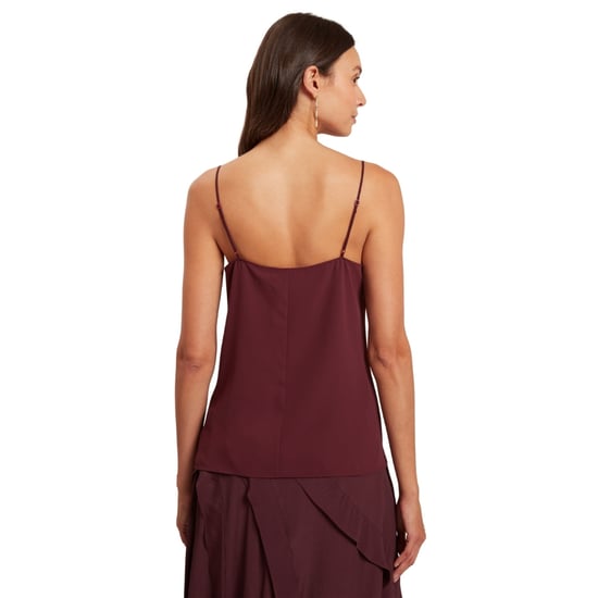 Top Camisero Color Burdeos Con Inserciones De Gasa Lulea De Ted Baker - Image 4