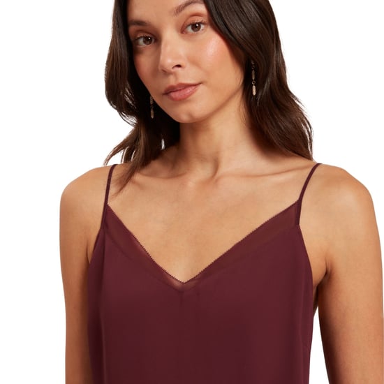 Top Camisero Color Burdeos Con Inserciones De Gasa Lulea De Ted Baker - Image 5