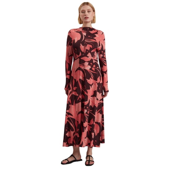 Vestido Midi Marrón Oscuro Estampado De Jersey Starlah De Ted Baker - Image 4