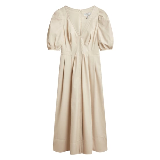 Vestido Midi Color Marfil De Piel Sintética Tamega De Ted Baker - Image 1