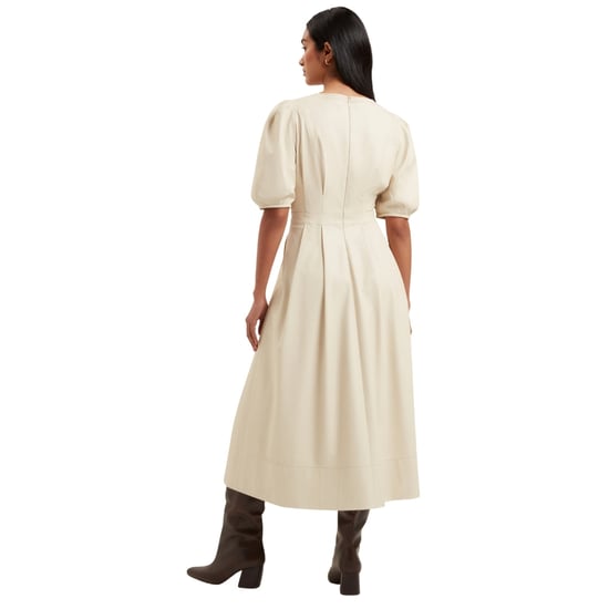 Vestido Midi Color Marfil De Piel Sintética Tamega De Ted Baker - Image 5