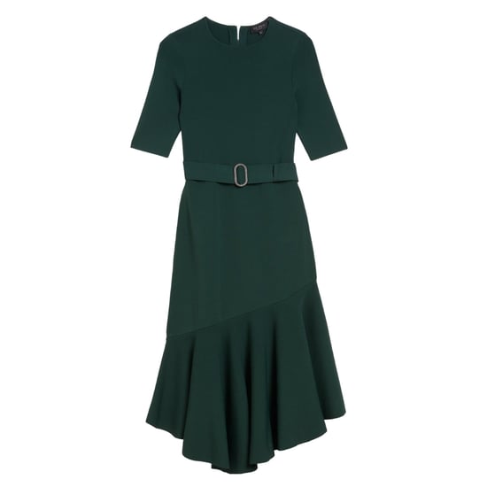 Vestido Midi De Punto Verde Oscuro Con Falda Acampanada Samalee De Ted Baker - Image 1
