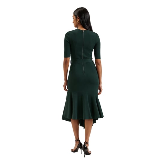 Vestido Midi De Punto Verde Oscuro Con Falda Acampanada Samalee De Ted Baker - Image 2