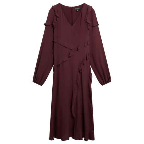 Vestido Midi De Manga Larga Con Detalle De Volantes De Ted Baker - Image 1