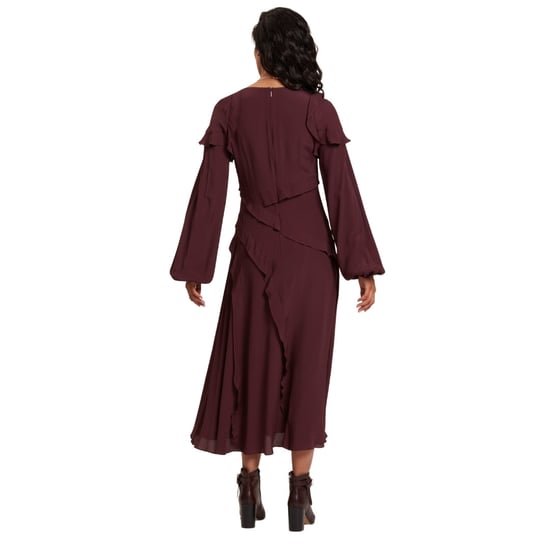 Vestido Midi De Manga Larga Con Detalle De Volantes De Ted Baker - Image 5