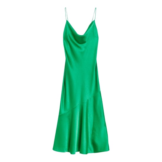 Vestido Midi Verde De Noche Con Cuello Drapeado De Satén Tunca De Ted Baker - Image 1