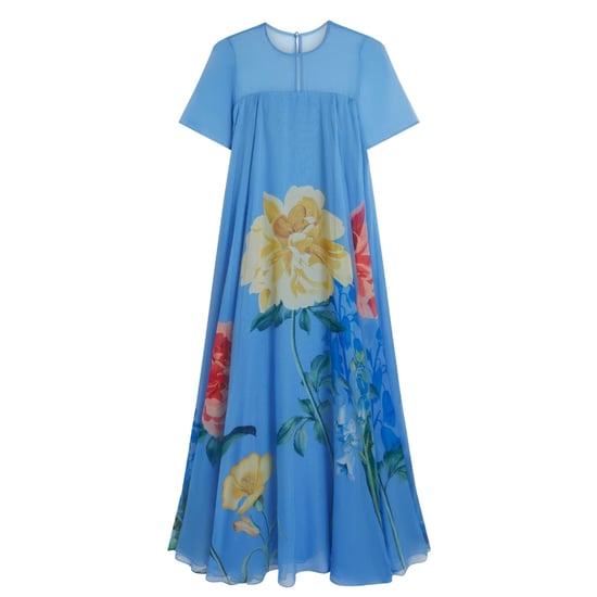 Vestido Largo Azul Con Volumen Y Mangas Cortas Marie De Ted Baker - Image 1