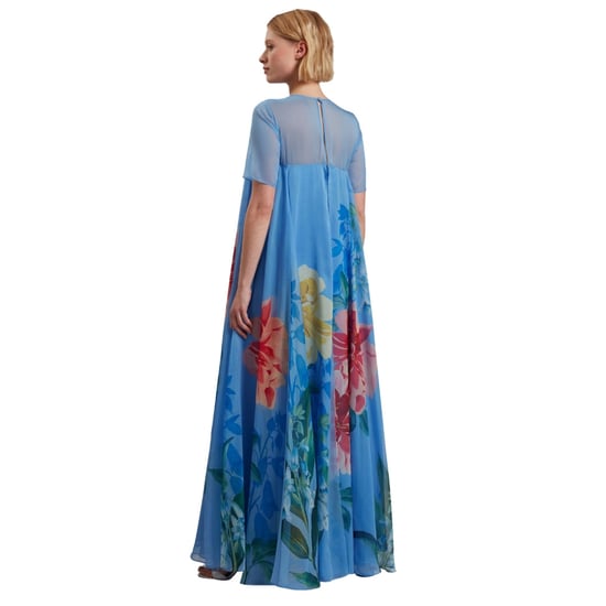 Vestido Largo Azul Con Volumen Y Mangas Cortas Marie De Ted Baker - Image 5