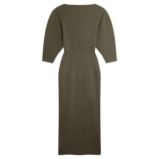 Vestido Largo De Punto Acanalado Esculpido Vanitha De Ted Baker En Verde Oscuro - Image 2