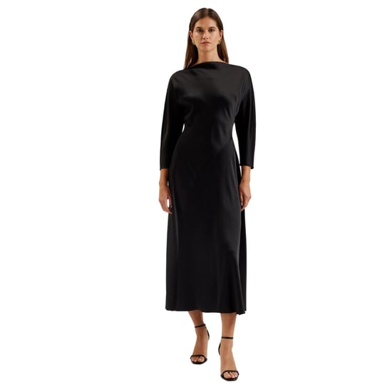 Vestido Midi Negro Con Detalle De Costura Curva Avelli De Ted Baker - Image 2