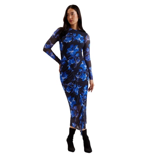 Vestido Azul Ajustado De Malla Estampada Marliyy De Ted Baker - Image 3