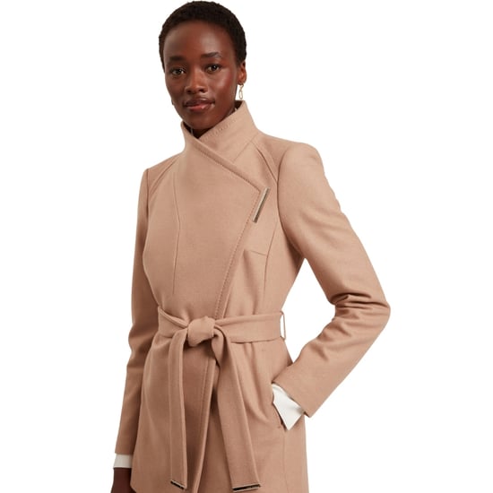 Abrigo Corto Cruzado De Lana Color Camel Con Cinturón De Ted Baker Ross - Image 2