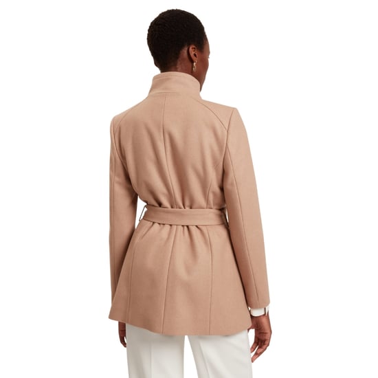 Abrigo Corto Cruzado De Lana Color Camel Con Cinturón De Ted Baker Ross - Image 3