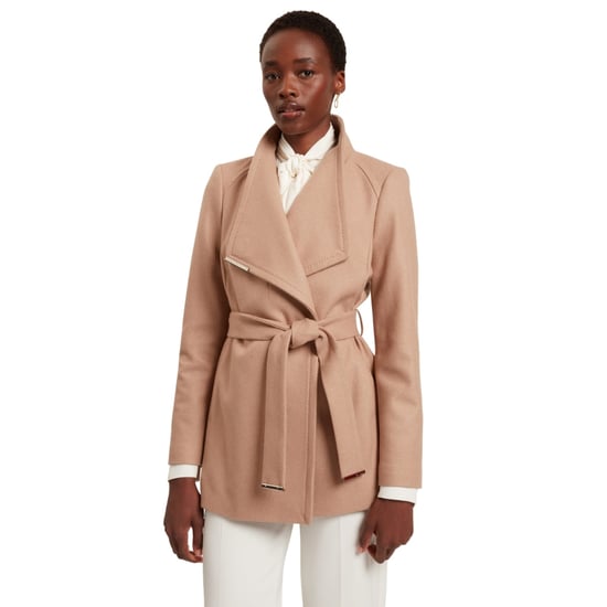 Abrigo Corto Cruzado De Lana Color Camel Con Cinturón De Ted Baker Ross - Image 5
