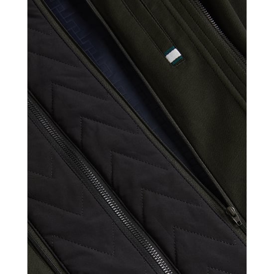 Abrigo De Cuello Alto De Nailon Verde Oscuro Ted Baker Erolson - Image 4