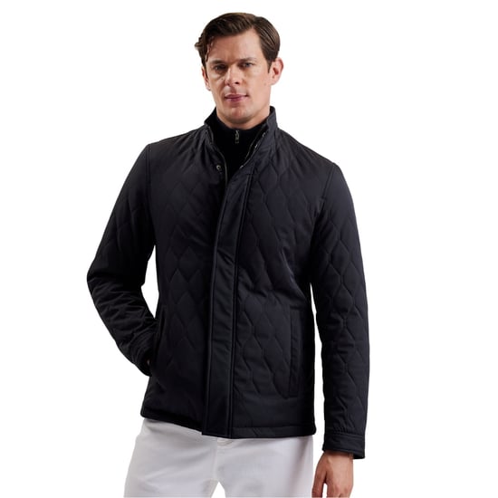 Chaqueta Azul Marino Acolchada Con Cuello En V De Ted Baker Zampa - Image 2