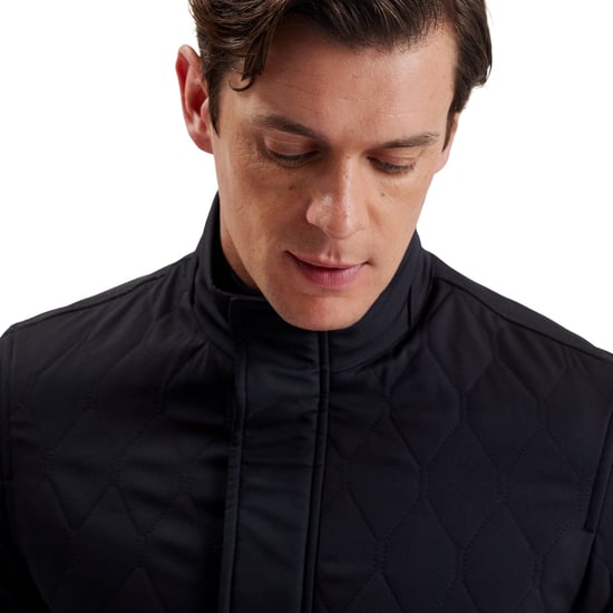 Chaqueta Azul Marino Acolchada Con Cuello En V De Ted Baker Zampa - Image 4