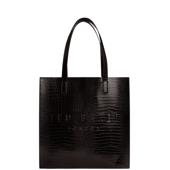 Bolso Grande Ted Baker Con Efecto Cocodrilo Y Diseño Icónico En Color Negro - Image 1