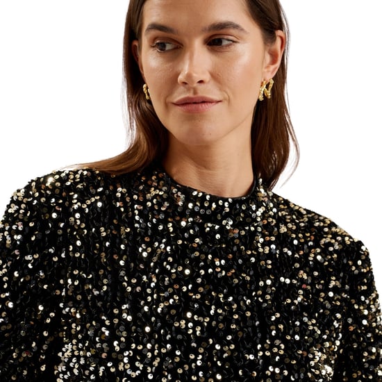 Minivestido Negro De Terciopelo Con Lentejuelas Audriyy De Ted Baker - Image 4