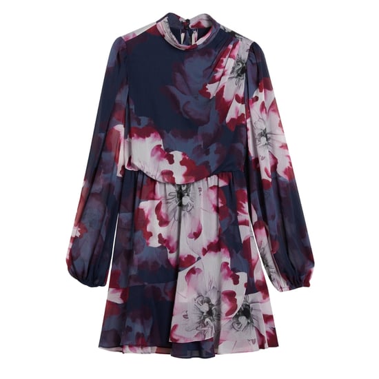 Vestido Azul Marino De Manga Larga Con Estampado Aracely De Ted Baker - Image 1