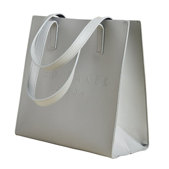 Bolso Ted Baker Crosshatch Small Icon Gris Claro - Image 5