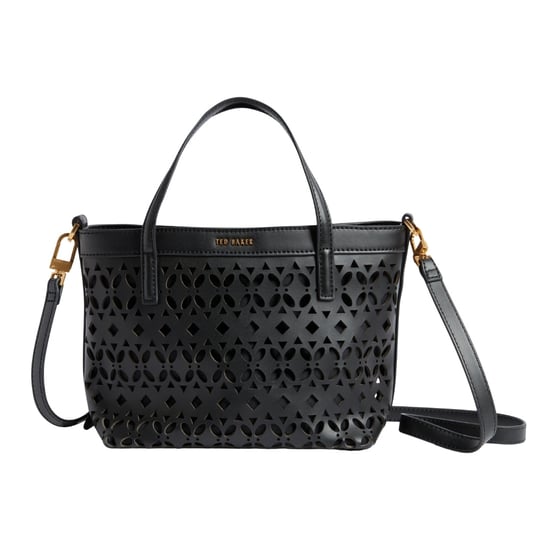 Bolso De Compras Pequeño Negro Con Corte Láser Lissann De Ted Baker - Image 1