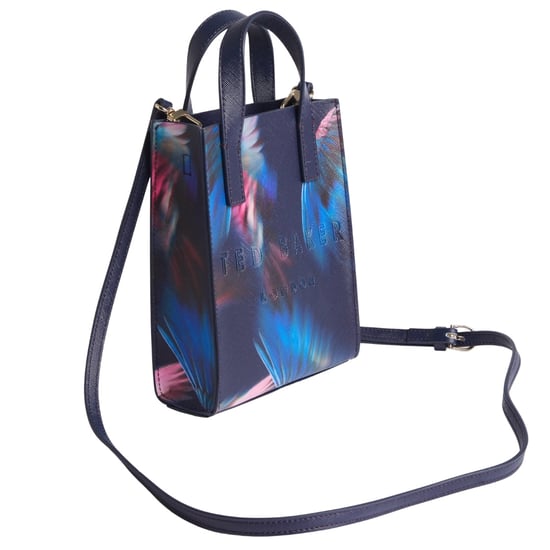 Bolso Mini Icon Azul Marino Con Estampado De Plumas Feacon De Ted Baker - Image 2