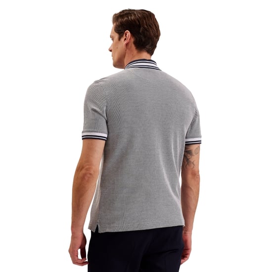 Polo Azul Marino Texturizado De Corte Regular Ted Baker Phenes - Image 2
