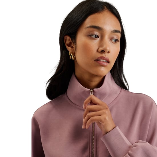Jersey Rosa Empolvado Con Cuello Alto Y Cremallera De Ted Bake Aurora Cupro - Image 5