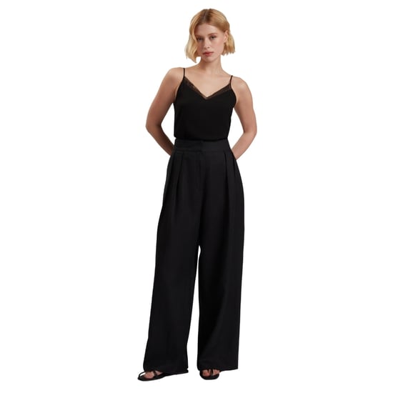 Pantalones Negros De Lino De Talle Alto Kyfaat De Ted Baker - Image 4