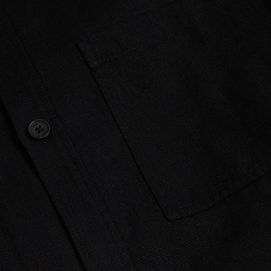 Sobrecamisa Negra De Lino Shaww Delave De Ted Baker - Image 2