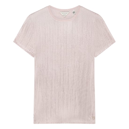 Camiseta De Manga Corta Con Cuello Redondo Metalizada De Ted Baker - Image 1