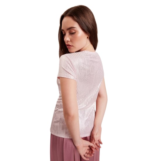 Camiseta De Manga Corta Con Cuello Redondo Metalizada De Ted Baker - Image 4